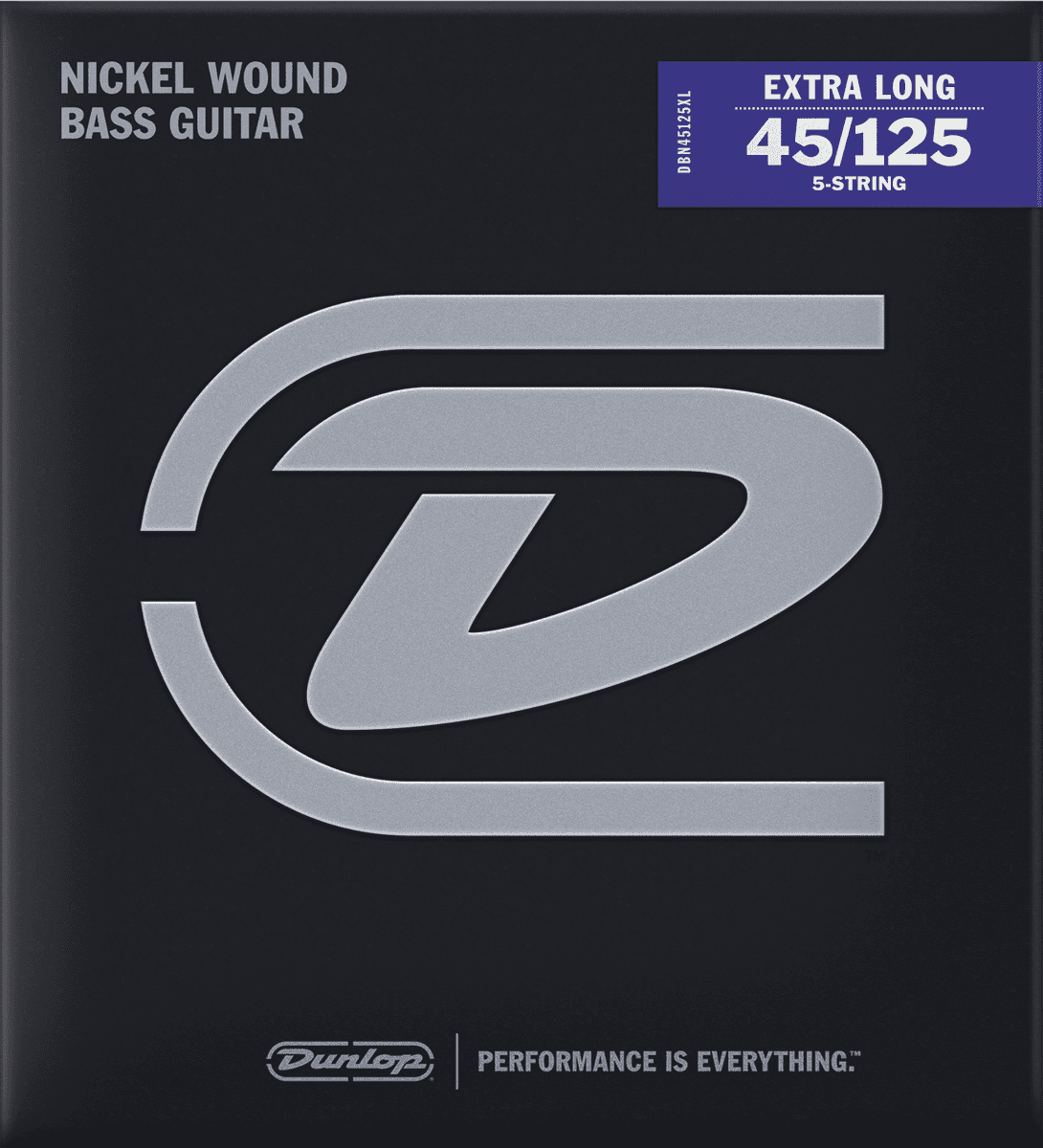Dunlop Nickel Wound Basgitaarsnaren Extra Long Scale 45-125