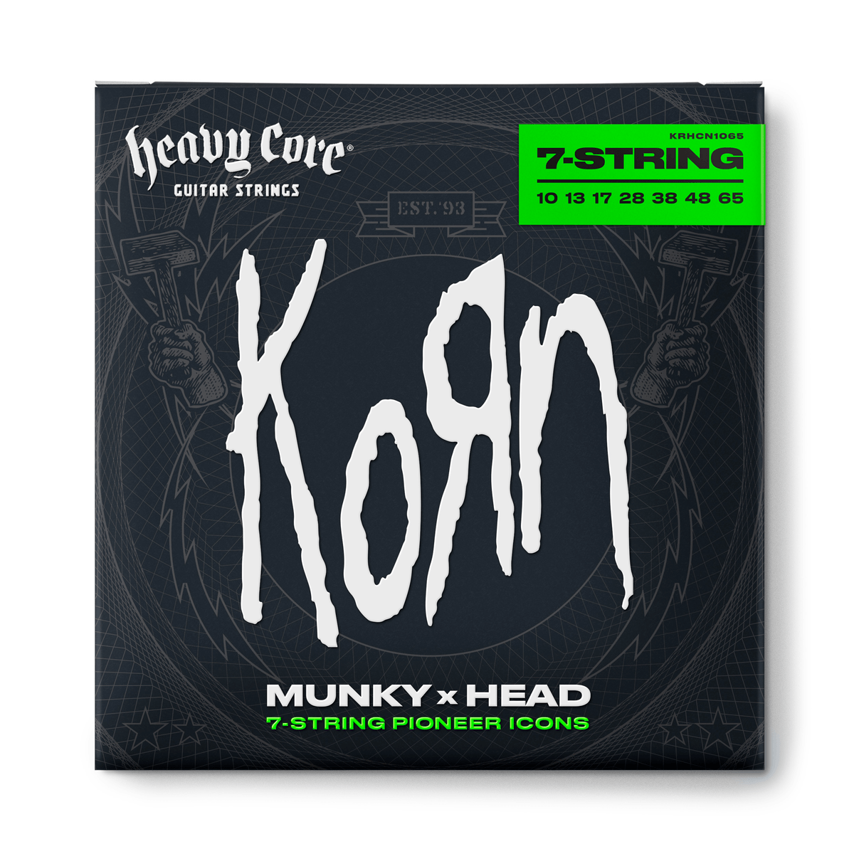 Dunlop Korn Heavy Core Signature Elektrische Gitaarsnaren 7-Snarig 10-65
