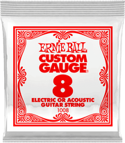Ernie Ball Slinky Nickel Wound Elektrische Gitaarsnaar Plain Steel 008 6-pack