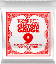 Ernie Ball Slinky Nickel Wound Elektrische Gitaarsnaar Plain Steel 009 6-pack