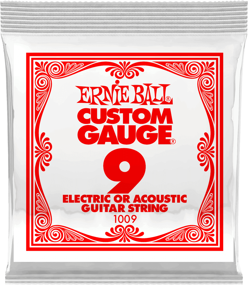 Ernie Ball Slinky Nickel Wound Elektrische Gitaarsnaar Plain Steel 009 6-pack