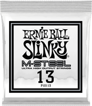 Ernie Ball Slinky M-Steel Elektrische Gitaarsnaar Plain Steel 013 6-pack
