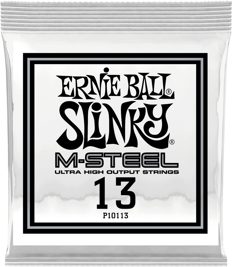 Ernie Ball Slinky M-Steel Elektrische Gitaarsnaar Plain Steel 013 6-pack