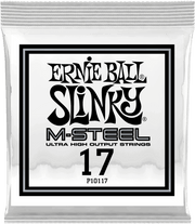 Ernie Ball Slinky M-Steel Elektrische Gitaarsnaar Plain Steel 017 6-pack