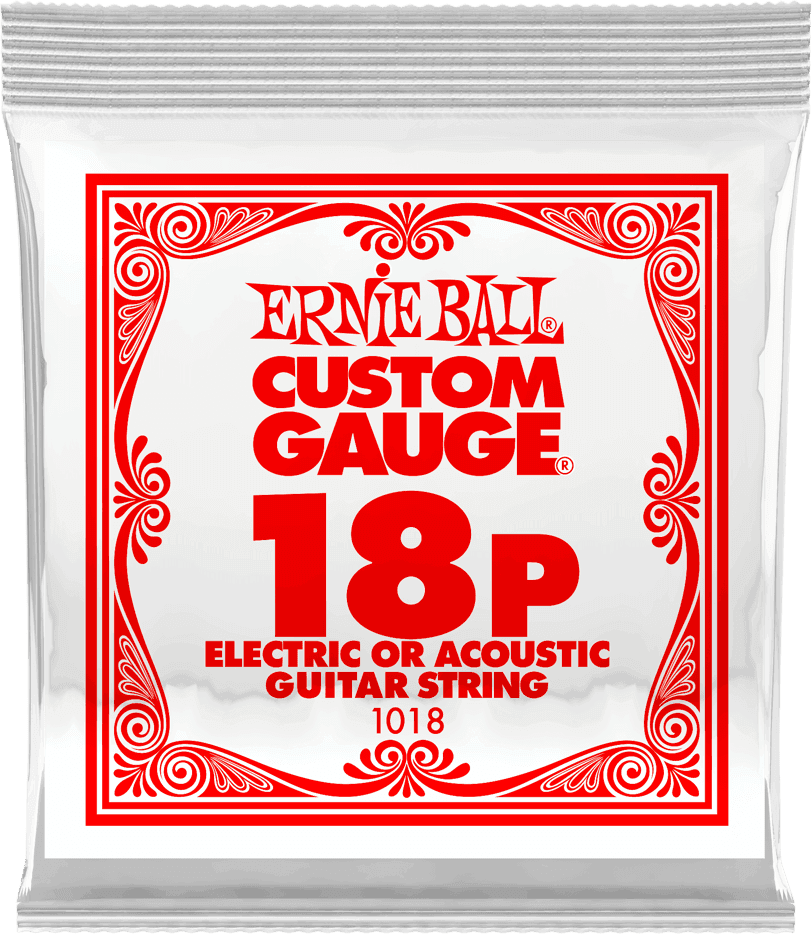 Ernie Ball Slinky Nickel Wound Elektrische Gitaarsnaar Plain Steel 018 6-pack