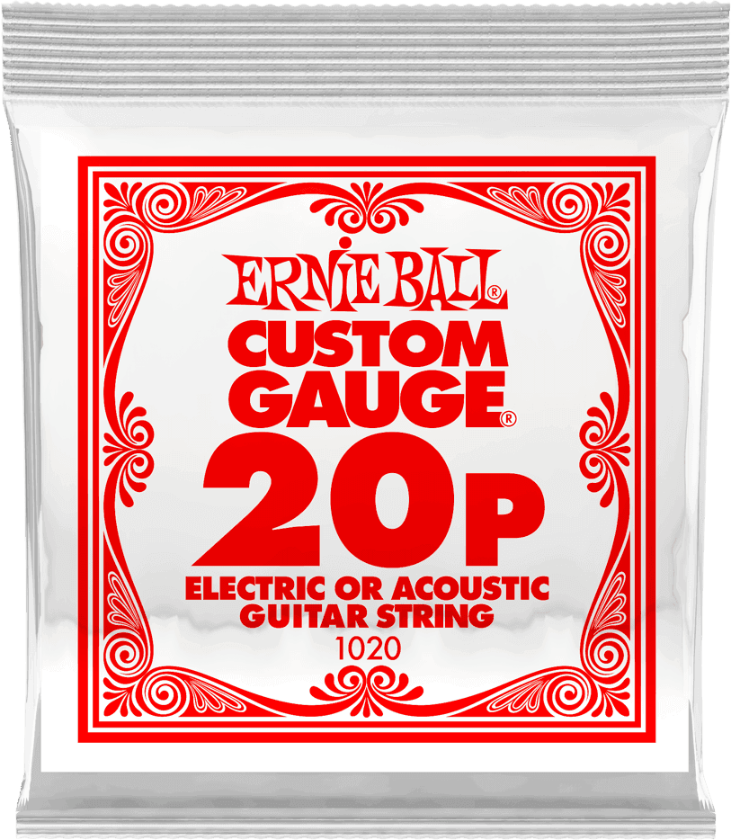 Ernie Ball Slinky Nickel Wound Elektrische Gitaarsnaar Plain Steel 020 6-pack