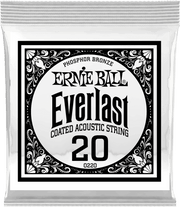 Ernie Ball Everlast Coated Phosphor Bronze Akoestische Gitaarsnaar Roundwound 020 6-pack