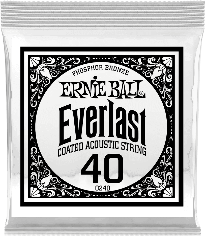 Ernie Ball Everlast Coated Phosphor Bronze Akoestische Gitaarsnaar Roundwound 040 6-pack