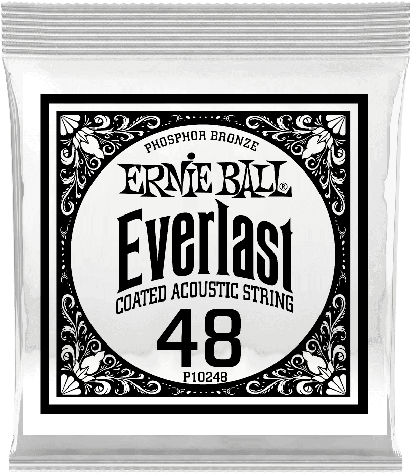 Ernie Ball Everlast Coated Phosphor Bronze Akoestische Gitaarsnaar Roundwound 048 6-pack