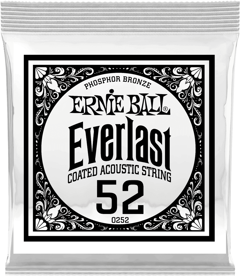 Ernie Ball Everlast Coated Phosphor Bronze Akoestische Gitaarsnaar Roundwound 052 6-pack
