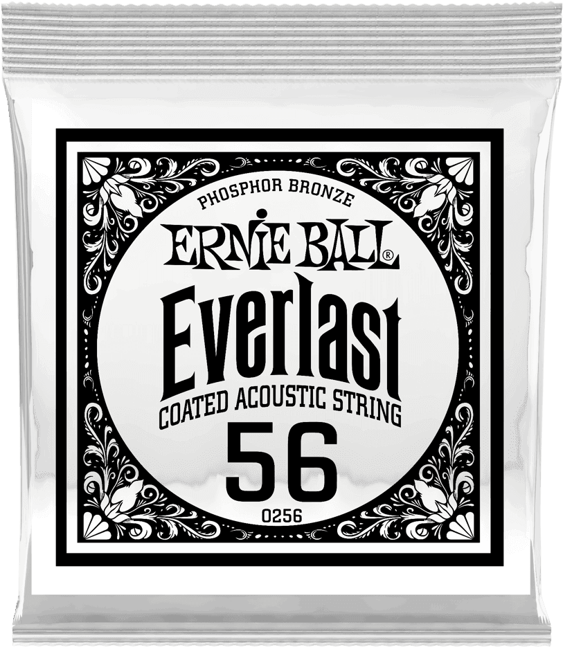 Ernie Ball Everlast Coated Phosphor Bronze Akoestische Gitaarsnaar Roundwound 056 6-pack