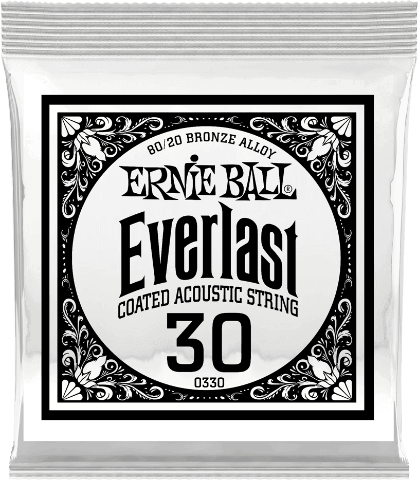 Ernie Ball Everlast Coated 80/20 Akoestische Gitaarsnaar Roundwound 030 6-pack