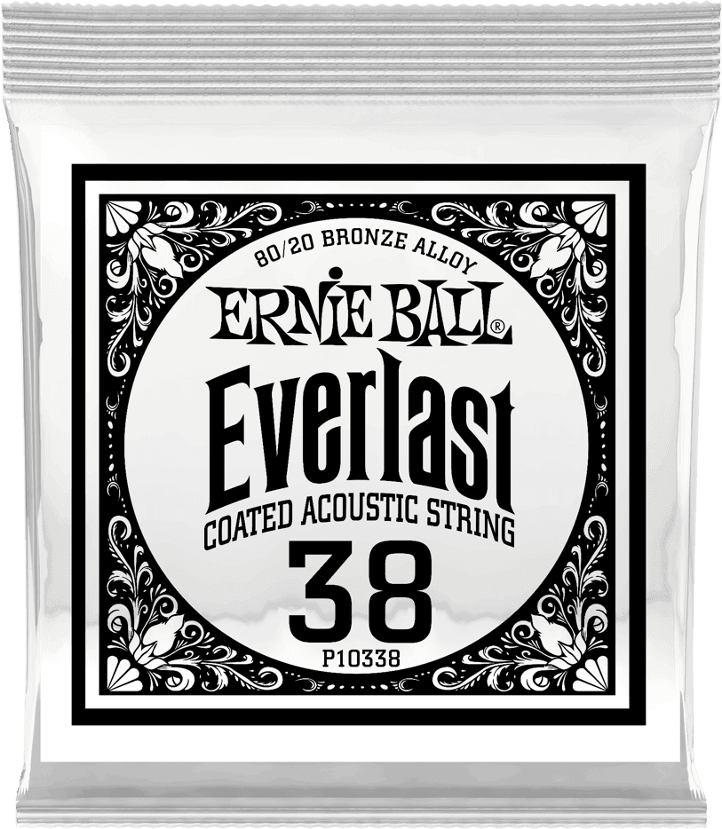 Ernie Ball Everlast Coated 80/20 Akoestische Gitaarsnaar Roundwound 038 6-pack
