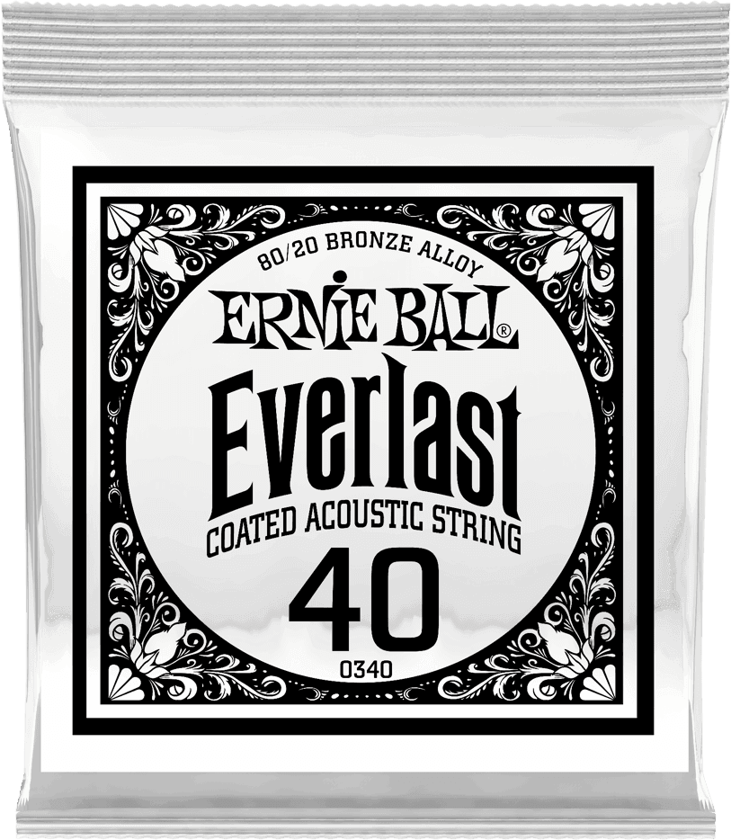 Ernie Ball Everlast Coated 80/20 Akoestische Gitaarsnaar Roundwound 040 6-pack