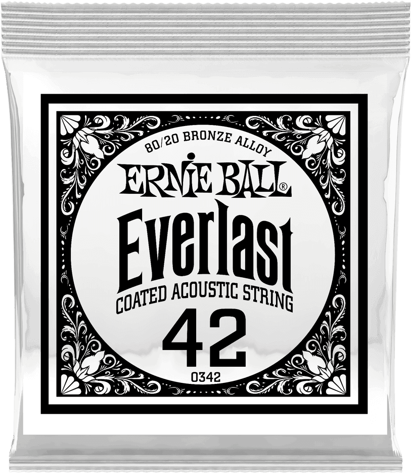 Ernie Ball Everlast Coated 80/20 Akoestische Gitaarsnaar Roundwound 042 6-pack