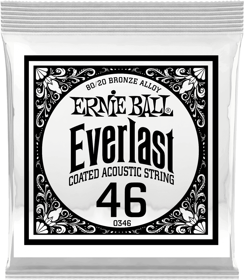 Ernie Ball Everlast Coated 80/20 Akoestische Gitaarsnaar Roundwound 046 6-pack