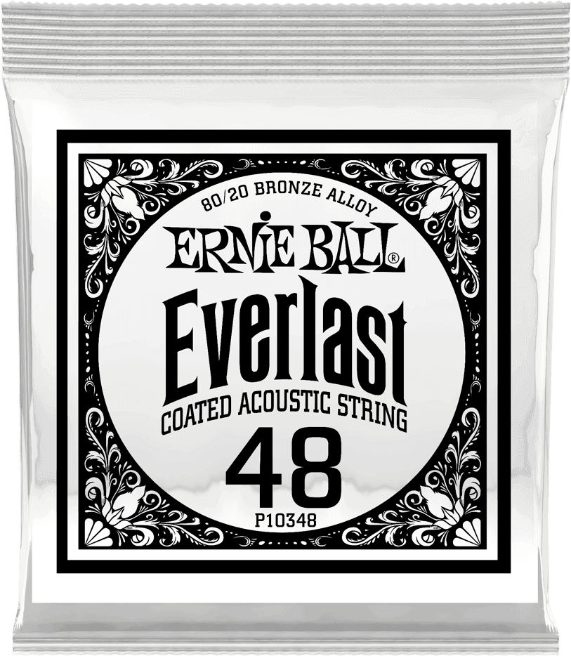 Ernie Ball Everlast Coated 80/20 Akoestische Gitaarsnaar Roundwound 048 6-pack