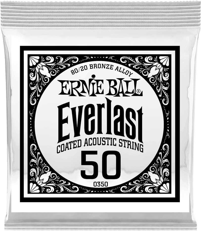 Ernie Ball Everlast Coated 80/20 Akoestische Gitaarsnaar Roundwound 050 6-pack