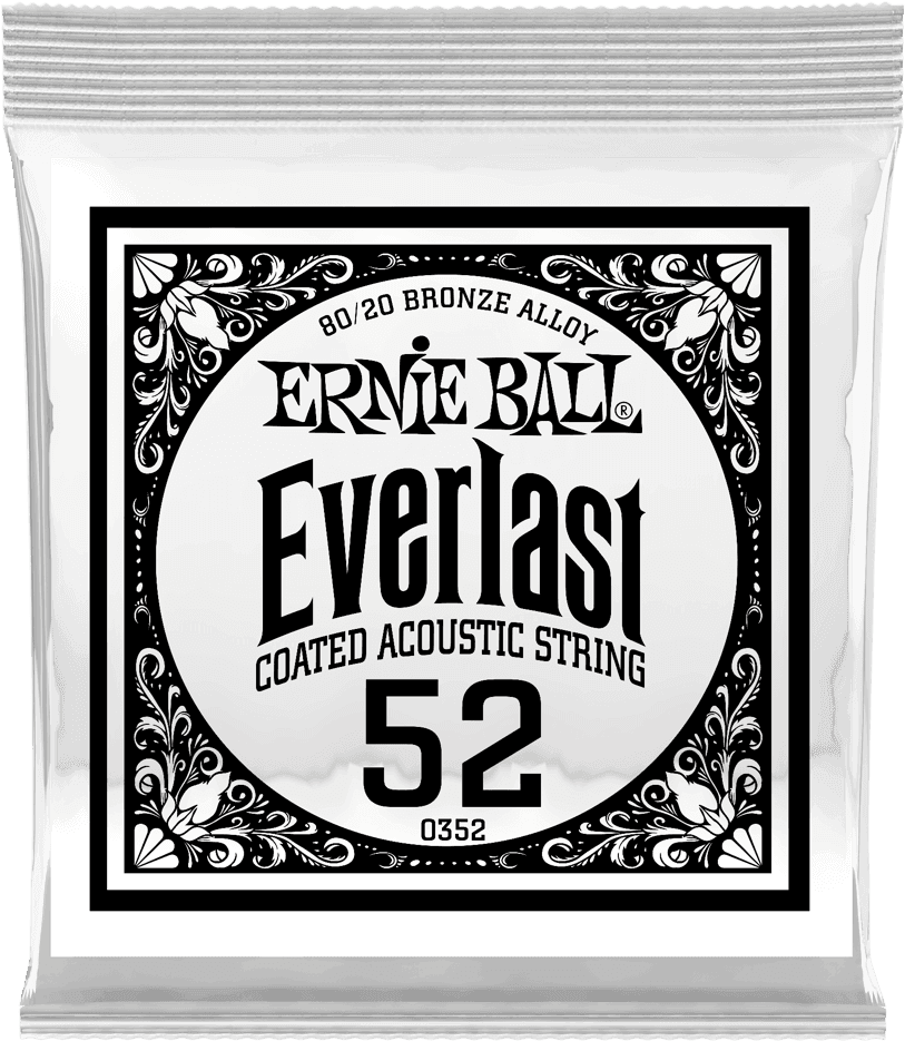 Ernie Ball Everlast Coated 80/20 Akoestische Gitaarsnaar Roundwound 052 6-pack