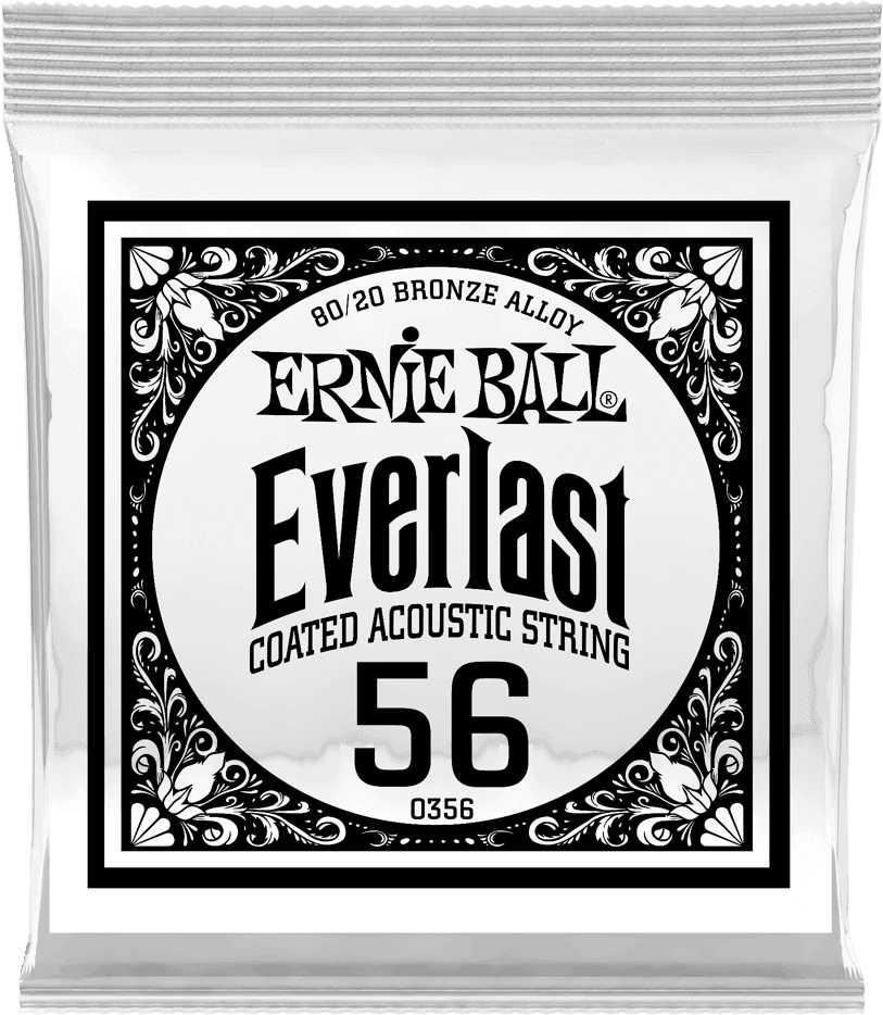 Ernie Ball Everlast Coated 80/20 Akoestische Gitaarsnaar Roundwound 056 6-pack