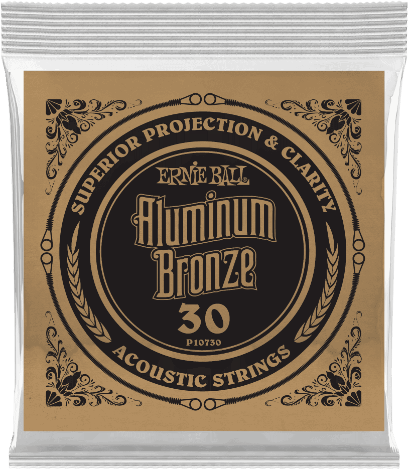 Ernie Ball Aluminium Bronze Akoestische Gitaarsnaar Roundwound 030 6-pack
