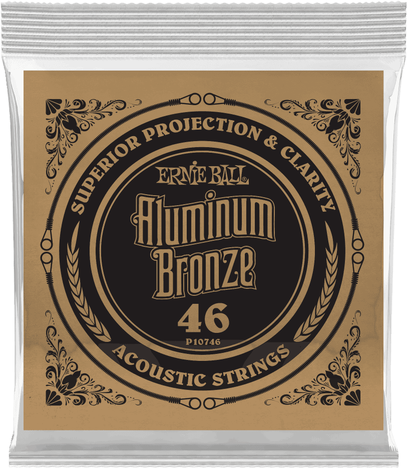 Ernie Ball Aluminium Bronze Akoestische Gitaarsnaar Roundwound 046 6-pack
