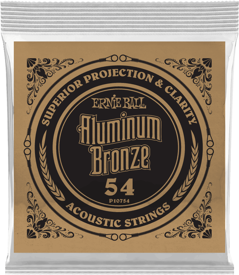 Ernie Ball Aluminium Bronze Akoestische Gitaarsnaar Roundwound 054 6-pack