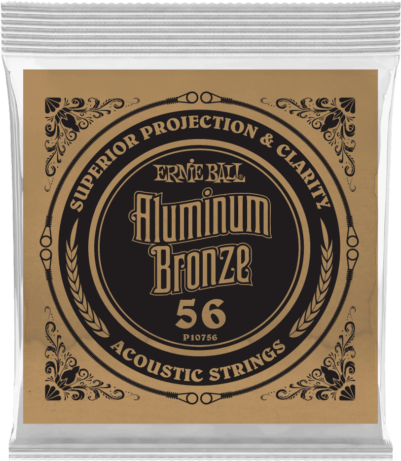 Ernie Ball Aluminium Bronze Akoestische Gitaarsnaar Roundwound 056 6-pack