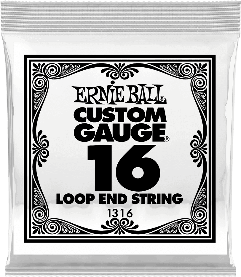 Ernie Ball Stainless Steel Folksnaar Loop-end Plain Steel 016 6-pack