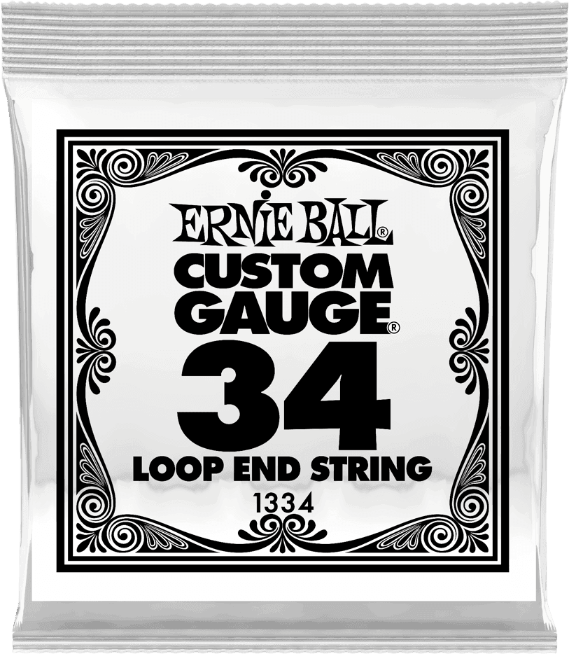Ernie Ball Stainless Steel Folksnaar Loop-end Wound 034 6-pack