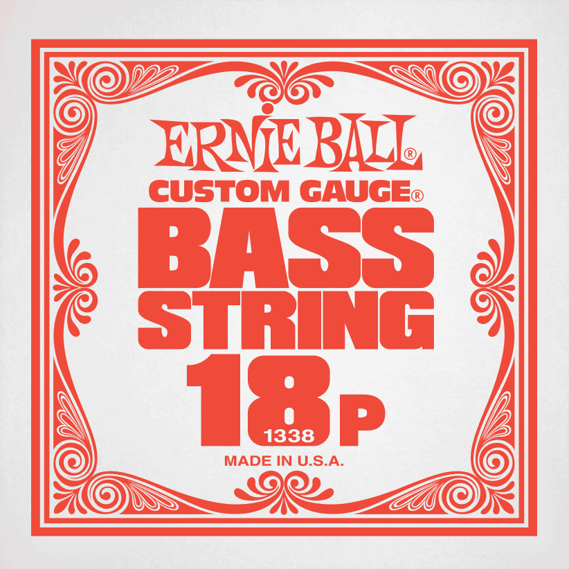 Ernie Ball Slinky Stainless Steel Bass Basgitaarsnaar Plain Steel 018