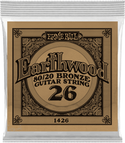 Ernie Ball Earthwood 80/20 Bronze Akoestische Gitaarsnaar Wound Bronze 026 6-pack