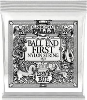 Ernie Ball Ernesto Palla Nylon Klassieke Gitaarsnaar 1E Zwart Nylon Ball-end 6-pack