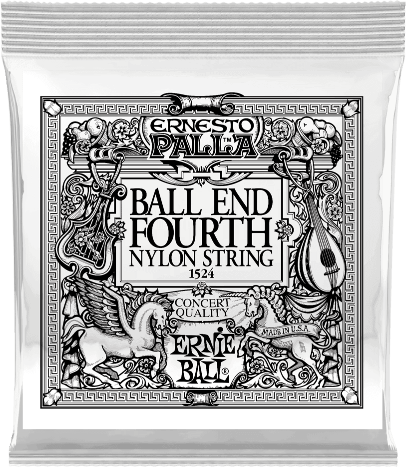 Ernie Ball Ernesto Palla Nylon Klassieke Gitaarsnaar 4E Gold Plated Steel Ball-end 6-pack
