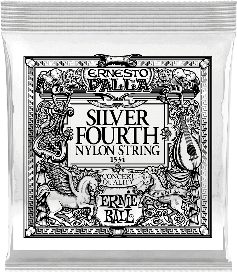Ernie Ball Ernesto Palla Nylon Klassieke Gitaarsnaar 4E Silver Plated Steel 6-pack