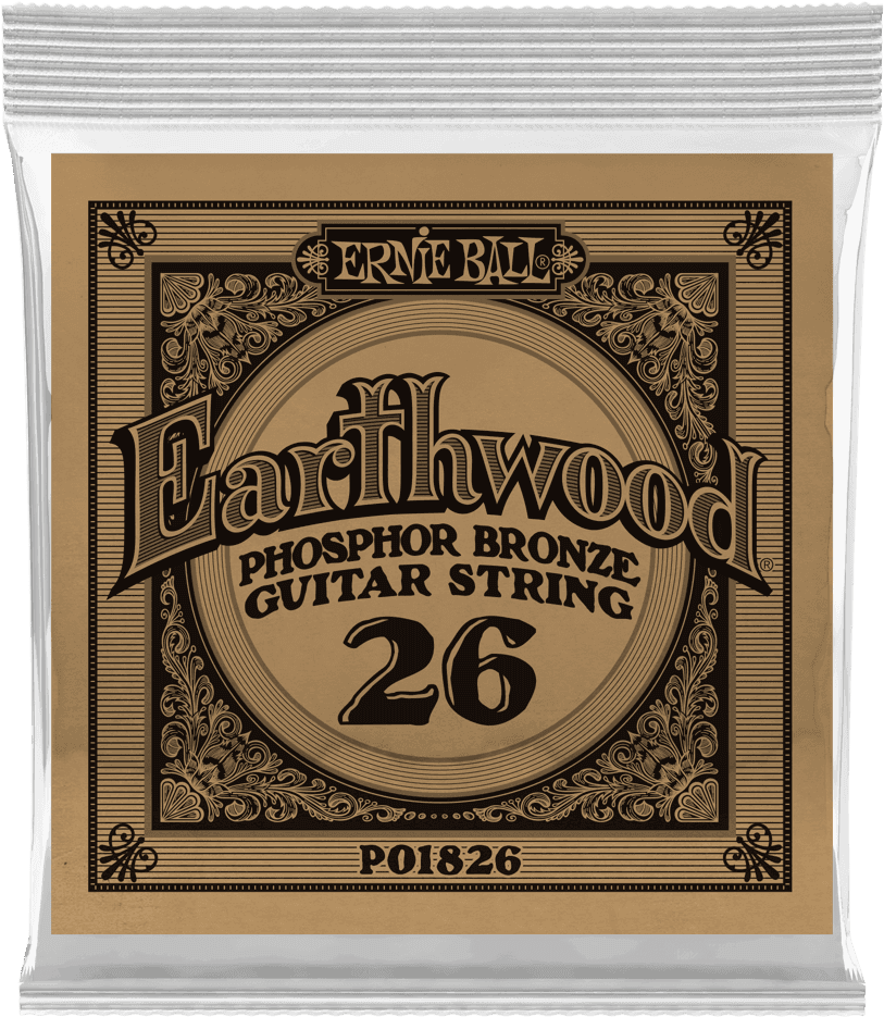 Ernie Ball Earthwood Phosphor Akoestische Gitaarsnaar Wound Phosphor Bronze 026 6-pack