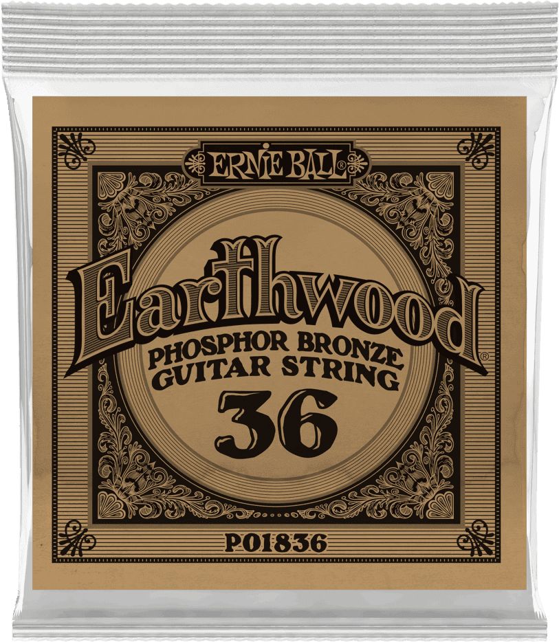 Ernie Ball Earthwood Phosphor Akoestische Gitaarsnaar Wound Phosphor Bronze 036 6-pack