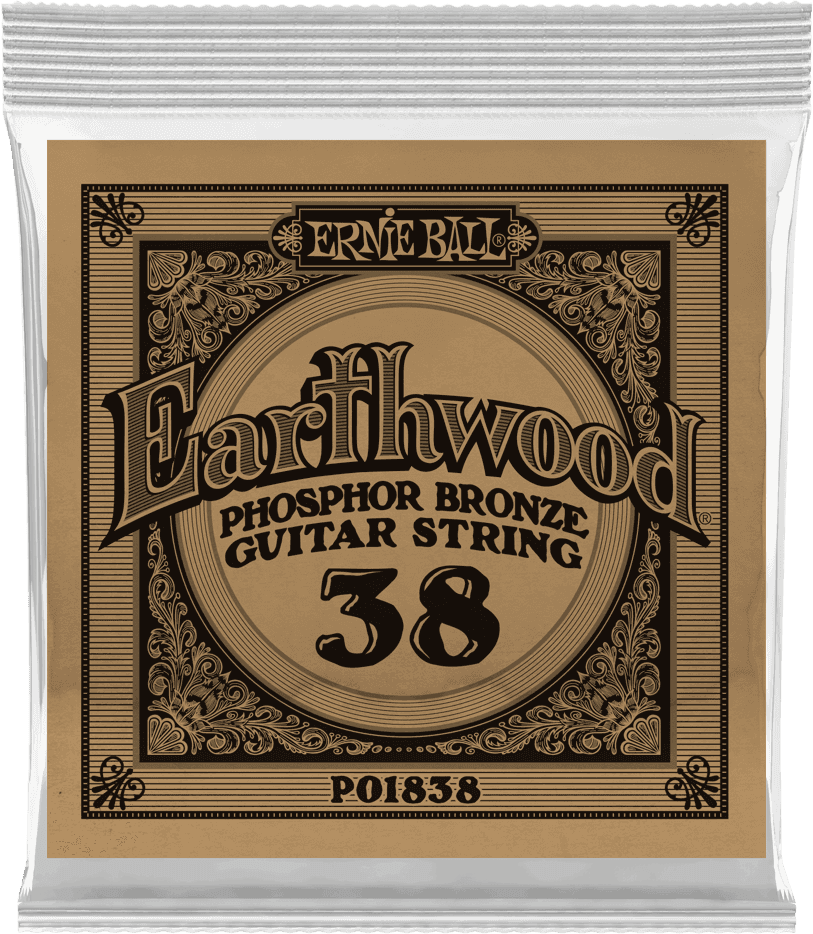 Ernie Ball Earthwood Phosphor Akoestische Gitaarsnaar Wound Phosphor Bronze 038 6-pack