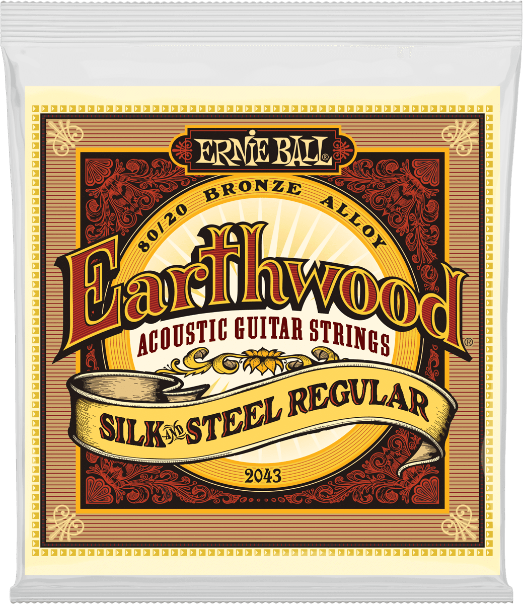 Ernie Ball Earthwood 80/20 Bronze Akoestische Gitaarsnaren Regular Silk&steel 13-46