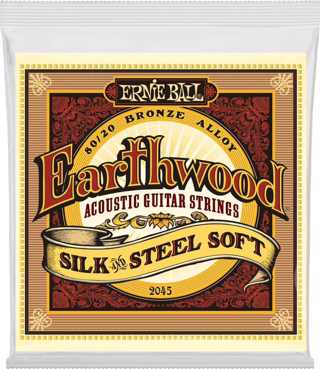 Ernie Ball Earthwood 80/20 Bronze Akoestische Gitaarsnaren Soft Silk&steel 11-52
