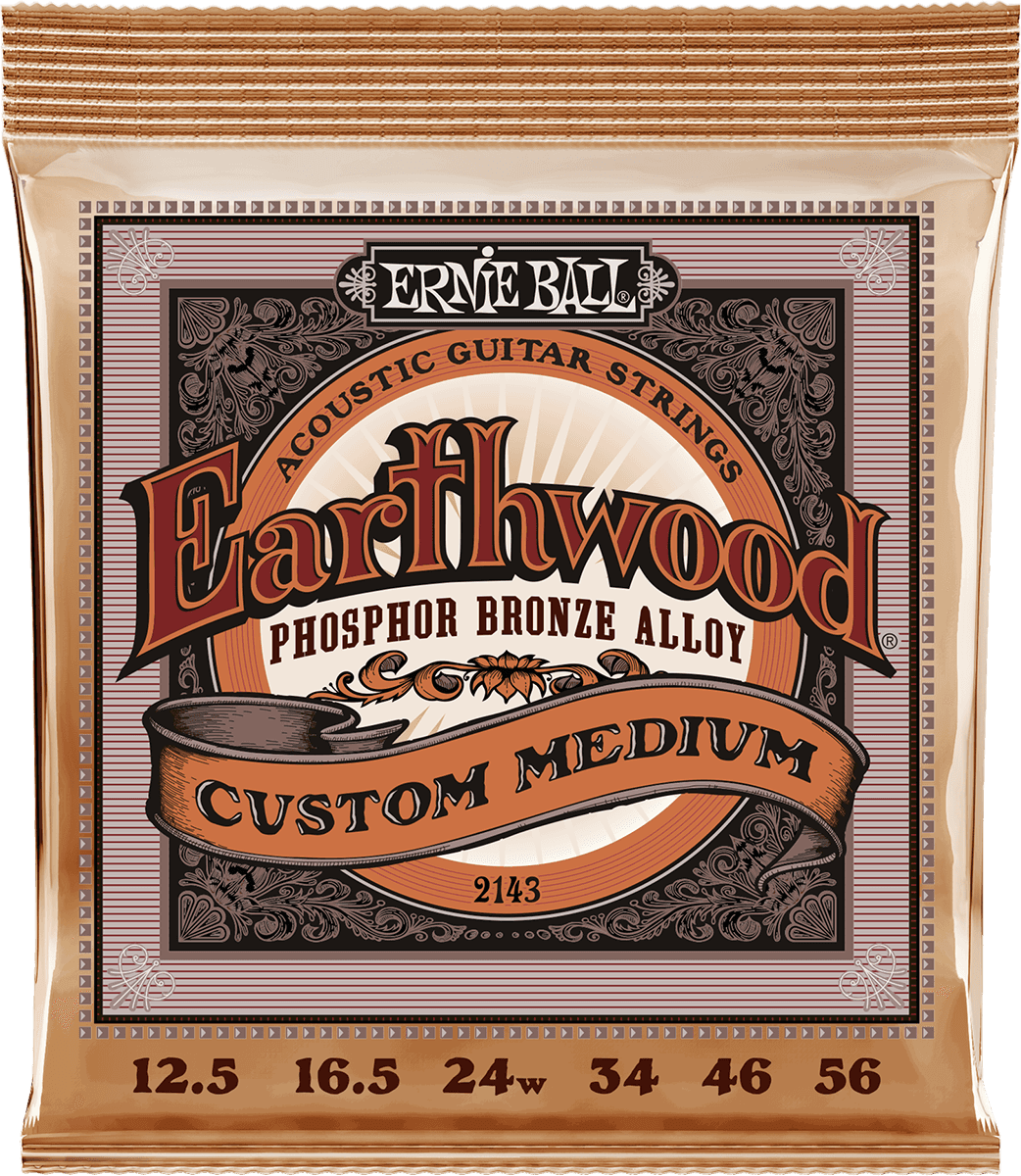 Ernie Ball Earthwood Phosphor Akoestische Gitaarsnaren Custom Medium 12.5-56