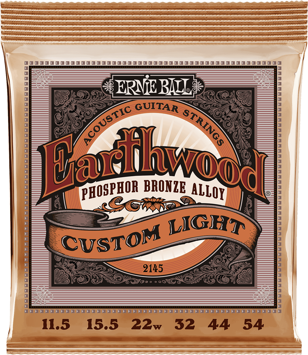 Ernie Ball Earthwood Phosphor Akoestische Gitaarsnaren Custom Light 11.5-54