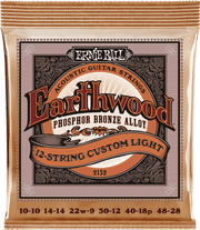 Ernie Ball Earthwood Phosphor Akoestische Gitaarsnaren Custom Light 12 String 10-48