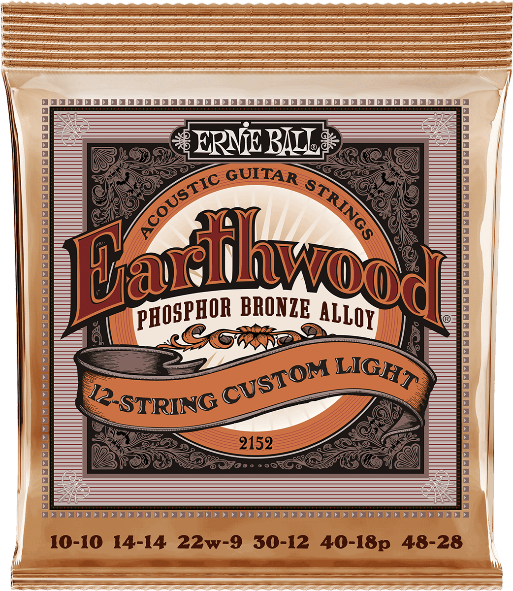 Ernie Ball Earthwood Phosphor Akoestische Gitaarsnaren Custom Light 12 String 10-48