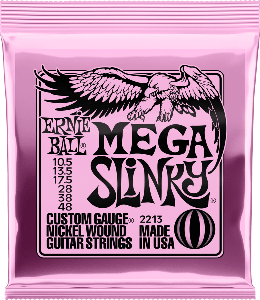 Ernie Ball Slinky Nickel Wound Elektrische Gitaarsnaren Mega Slinky 10.5-48