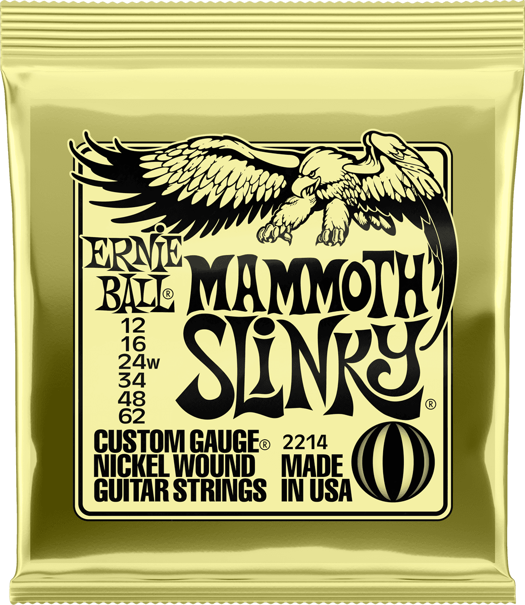 Ernie Ball Slinky Nickel Wound Elektrische Gitaarsnaren Mammoth Slinky 12-62