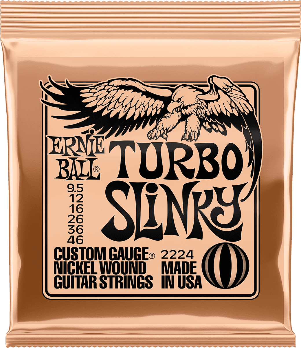 Ernie Ball Slinky Nickel Wound Elektrische Gitaarsnaren Turbo Slinky 9.5-46