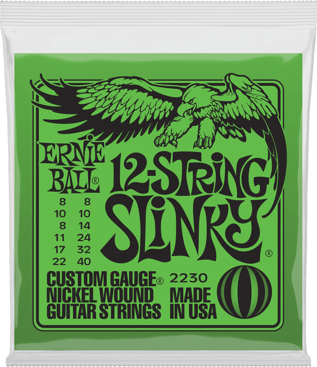 Ernie Ball Slinky Nickel Wound 12-snarige Gitaarsnarenset 8-40