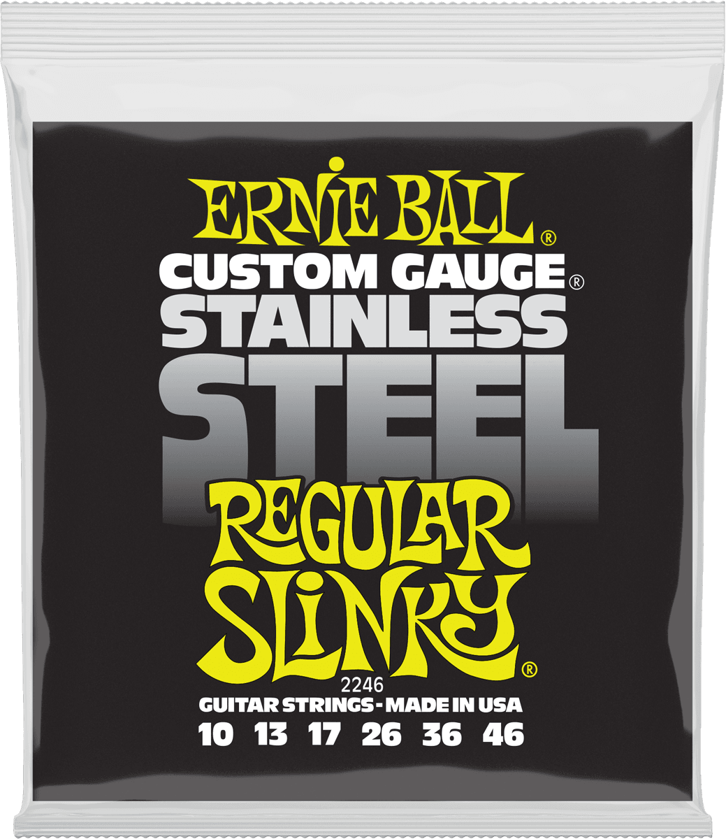 Ernie Ball Slinky Stainless Steel Elektrische Gitaarsnaren Regular Slinky