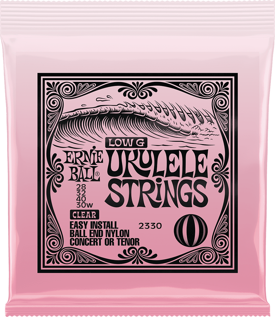 Ernie Ball Ukulele Ukelelesnaren Nylon Clear Ball End - Wound G 28-40